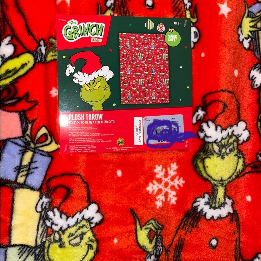 The grinch throw blanket